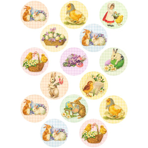 Old World Easter Edible Printed Icing Circles - CustomIcing.com.au