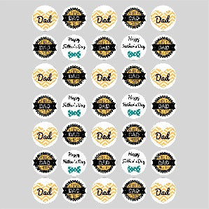 Father's Day Collection - Edible printed icing cupcake or cookie toppers - CustomIcing.com.au