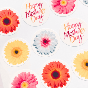 Mother's Day - Edible Printed Icing Cupcake or Cookie Toppers (15 x 3.3cm) - CustomIcing.com.au