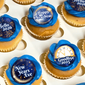 New Years Eve Edible Image Cupcake Toppers - 4cm x 20