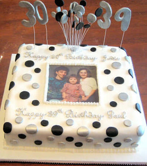 10cm Square Custom Edible Image Cake Topper - CustomIcing.com.au