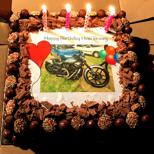 20cm Square Custom Icing edible image cake topper - CustomIcing.com.au