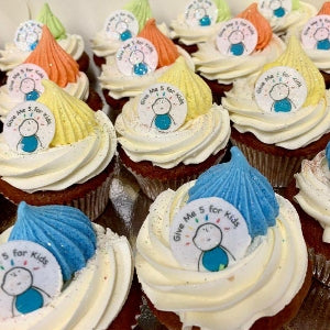 2.5cm diameter Custom Edible Printed Wafer Card 48 pieces - CustomIcing.com.au