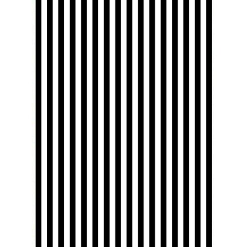Stripes - Black & White Edible Printed Wafer Paper A4