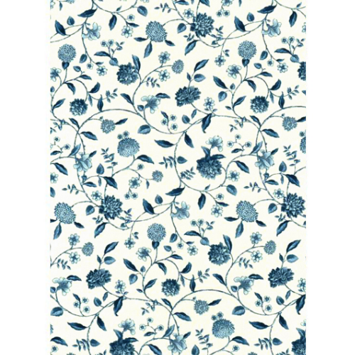 Fancy Blue Floral Edible Printed Wafer Paper A4 - CustomIcing.com.au