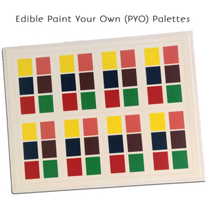 Edible PYO Paint Palette Sheet of 8 - CustomIcing.com.au