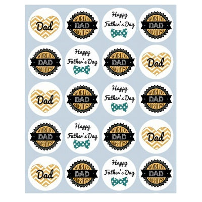 Father's Day Collection - Edible printed icing cupcake or cookie toppers - CustomIcing.com.au