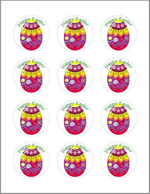 Happy Easter Cupcake Toppers (4 sizes available) - CustomIcing.com.au