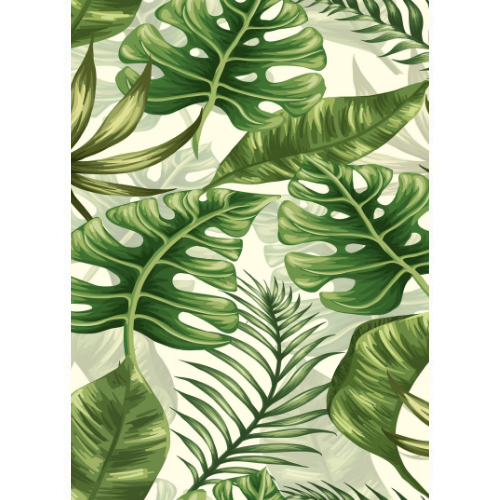 Jungle Leaves Edible Printed Wafer Paper A4 - CustomIcing.com.au