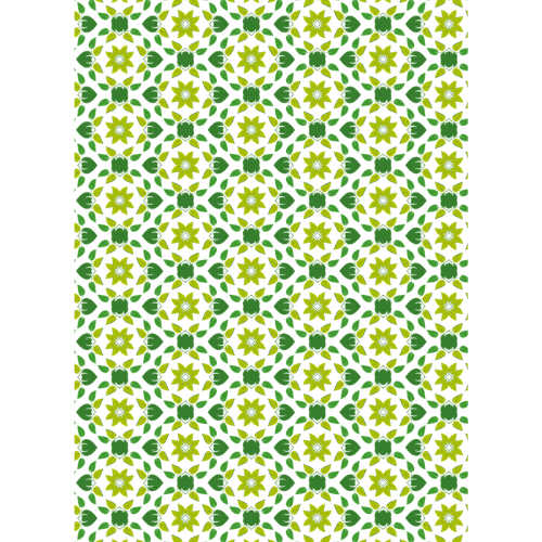 Green Leaf Mandalas Edible Printed Wafer Paper A4