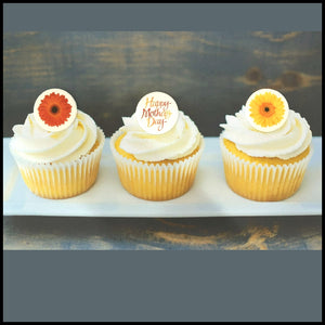 Mother's Day - Edible Printed Icing Cupcake or Cookie Toppers (15 x 3.3cm) - CustomIcing.com.au