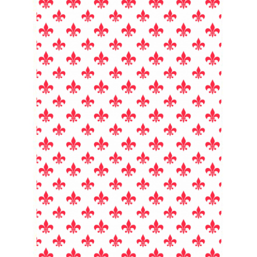 Red Fleur de lis Wafer Paper A4 - CustomIcing.com.au
