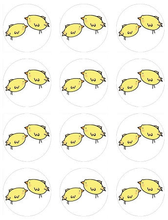 Easter Chicks Cupcake Toppers (4 sizes available) - CustomIcing.com.au