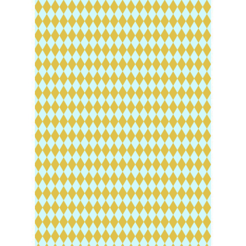 Teal & gold colour harlequin Wafer Paper A4 - CustomIcing.com.au