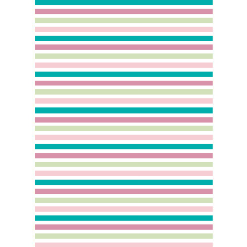 Teal, Purple, Pink Stripes Edible Printed Wafer Paper A4