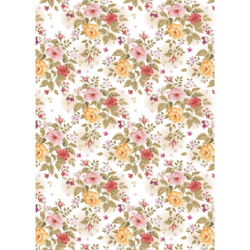 Vintage Floral Edible Printed Wafer Paper A4 - CustomIcing.com.au