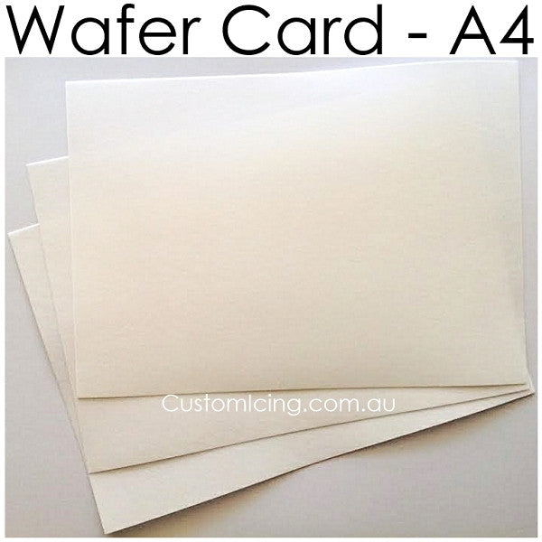 Custom Wafer Card Print (A4 size) Can 'stand up' in frosting!