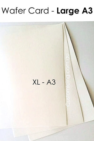 Custom Wafer Card Print (Large A3)  Can 'stand up' in frosting! - CustomIcing.com.au