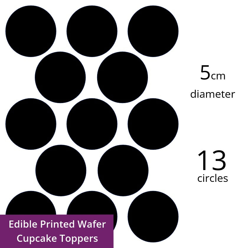 5cm diameter Custom Edible Printed Wafers 13 pieces - CustomIcing.com.au
