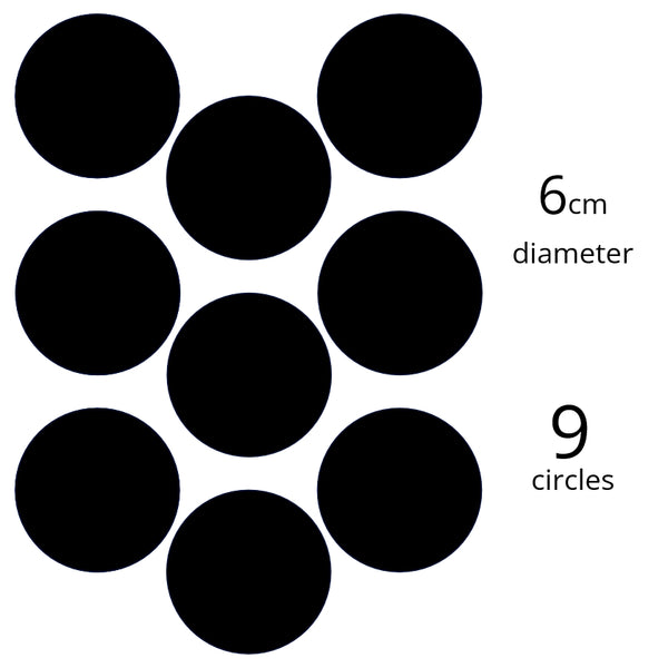 Custom Icing edible images 6cm diameter (9 circles)