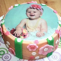Large 25cm Round Custom Icing edible image cake topper - CustomIcing.com.au