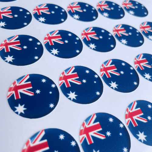 Australia Day Edible Cupcake Toppers 3.3cm x 30 - CustomIcing.com.au