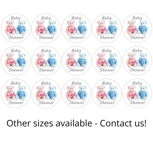 Baby Shower Edible Image Cupcake Toppers 3.3cm x 15