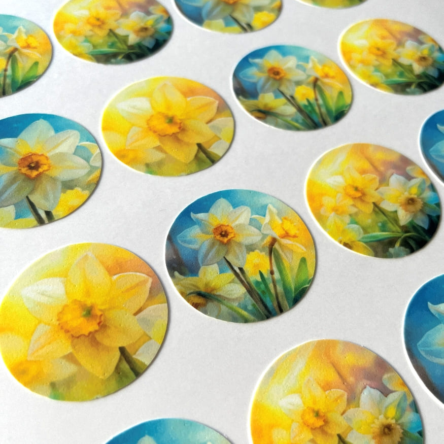 Daffodil Edible Image Cupcake Toppers 4cm x 20 - CustomIcing.com.au