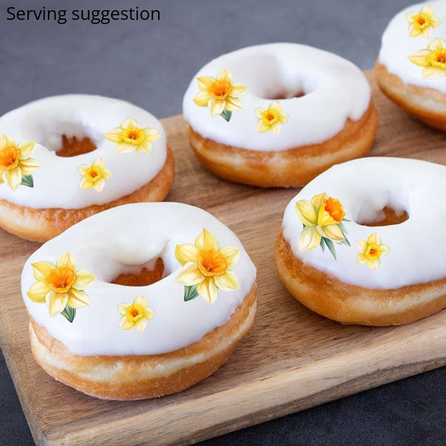 Daffodil Edible Icing Images 32 pieces - CustomIcing.com.au