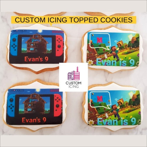 Custom Icing edible images 8cm x 4.5cm rectangles (10 pieces) - CustomIcing.com.au