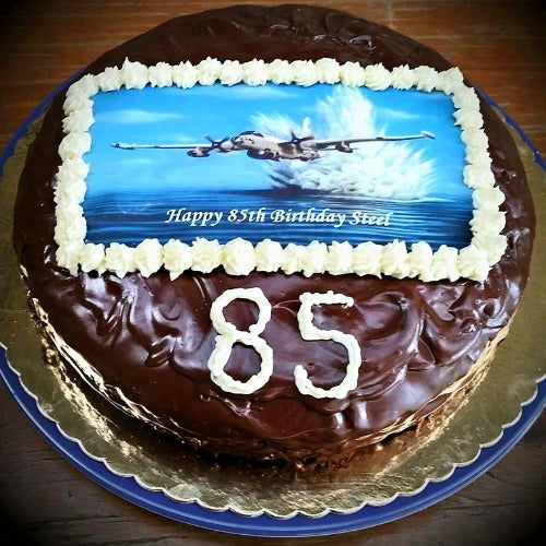 Small 19cm x 11.5cm (L) Custom Edible Image Cake Topper - CustomIcing.com.au