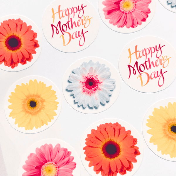 Mother's Day - Edible Printed Icing Cupcake or Cookie Toppers (15 x 3.3cm)