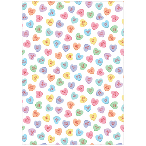 Conversation Hearts Edible Printed Icing Sheet (27cm x 19cm) - CustomIcing.com.au