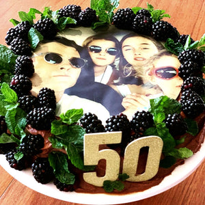 15cm Round Custom Icing edible image cake topper - CustomIcing.com.au