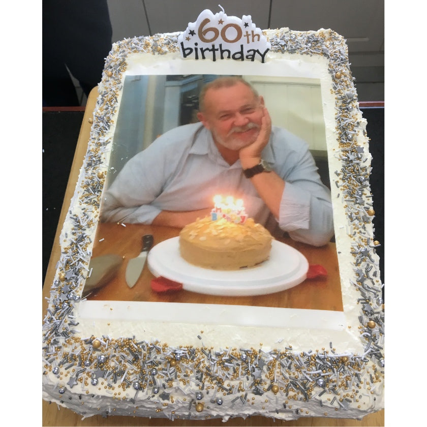 Medium 27cm x 19cm A4 Custom Icing edible image cake topper - CustomIcing.com.au