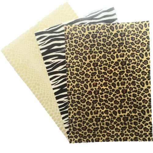 Animal Print Collection A - 3 sheets Edible Printed Wafer Paper A4 - CustomIcing.com.au