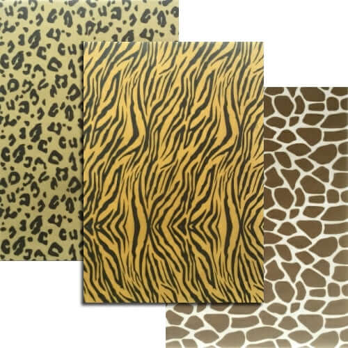Animal Print Collection B - 3 sheets Edible Printed Wafer Paper A4 - CustomIcing.com.au
