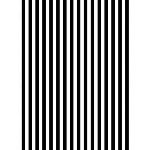 Stripes - Black & White Edible Printed Wafer Paper A4 - CustomIcing.com.au