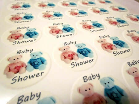 Baby Shower Edible Image Cupcake Toppers 3.3cm x 15 - CustomIcing.com.au