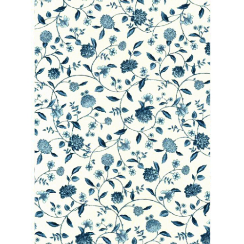 Fancy Blue Floral Edible Printed Wafer Paper A4