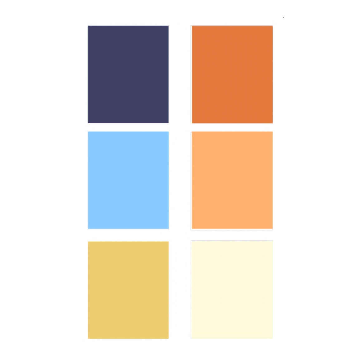 Edible PYO Paint Palette Sheet of 8 (Blue/Rust) - CustomIcing.com.au