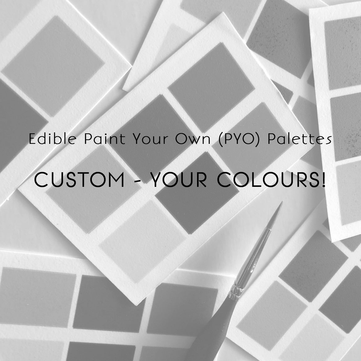 Custom Edible (PYO) Paint Palettes (8/10 pieces x 3/6 colours)