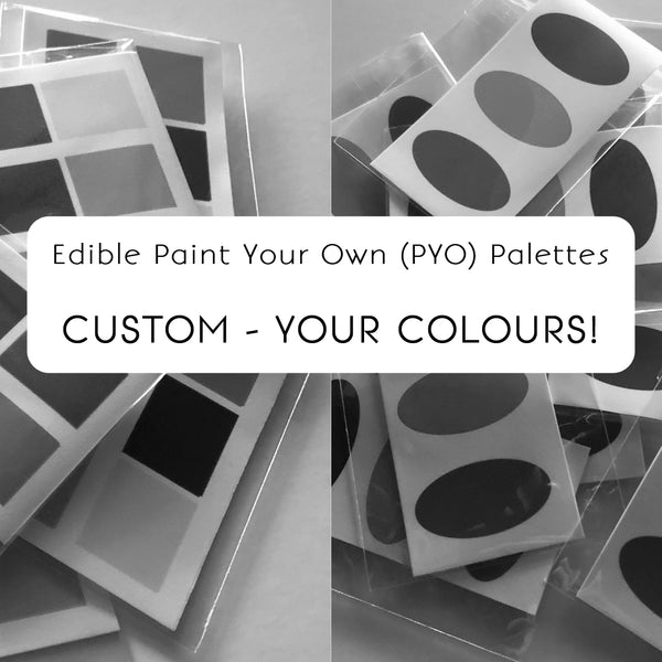 Custom Edible (PYO) Paint Palettes (8/10 pieces x 3/6 colours)