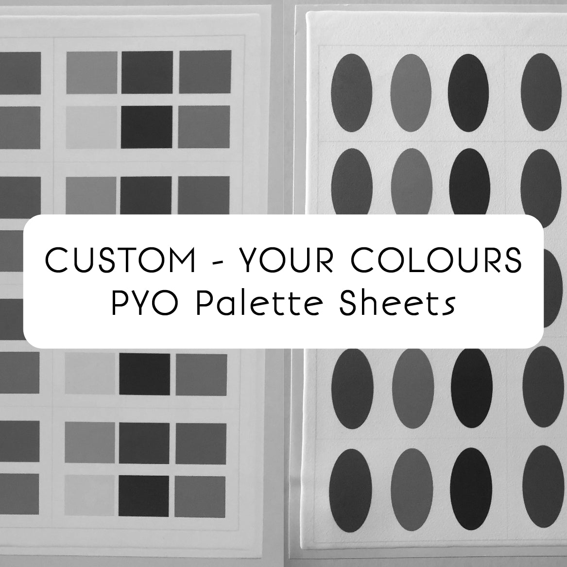 Custom Edible PYO Paint Palette Sheet of 8 (6 colours) - CustomIcing.com.au