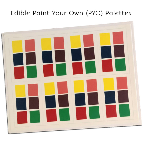 Edible PYO Paint Palette Sheet of 8