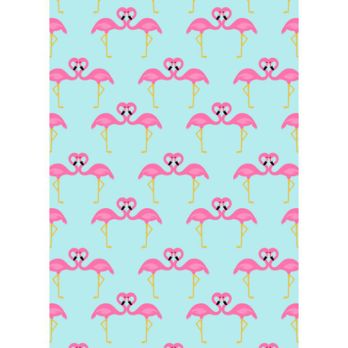 Flamingo Pattern Edible Printed Wafer Paper A4 - CustomIcing.com.au