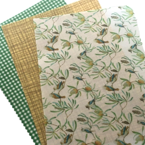 Kookaburra Collection - 3 sheets Edible Printed Wafer Paper A4 - CustomIcing.com.au