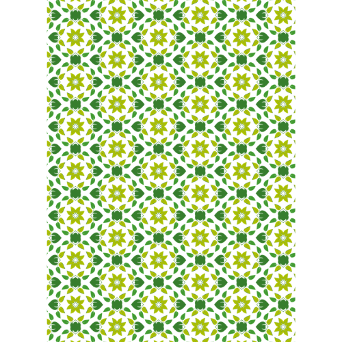 Green Leaf Mandalas Edible Printed Wafer Paper A4 - CustomIcing.com.au