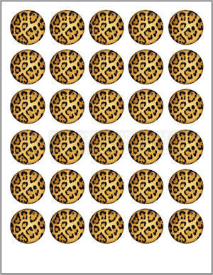 Mini Cupcake Animal Print Edible Image Cake Toppers (7 prints available) 3.3cm - CustomIcing.com.au