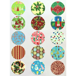 Mixed Christmas Prints - Edible Image Cake or Cookie Decorations - 4.5cm x 15 - CustomIcing.com.au